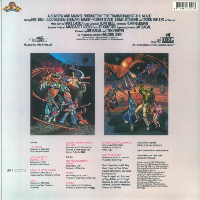 Various - Transformers 1986 Soundtrack