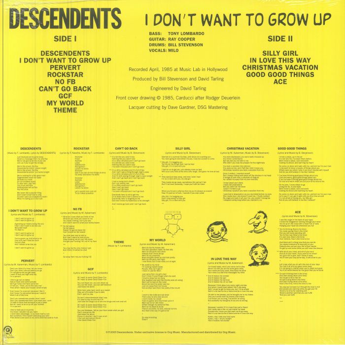 Descendents - I Dont Wanna Grow Up