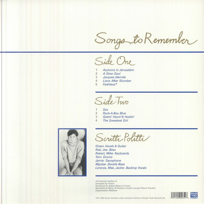 Scritti Politti - Songs to Remember