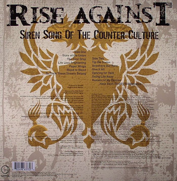 Rise Against - Siren Song of the Counter Culture